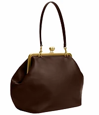 COACH Large Oversized Kisslock Frame Shoulder Clutch Bag
