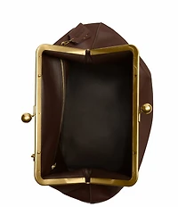 COACH Large Oversized Kisslock Frame Shoulder Clutch Bag