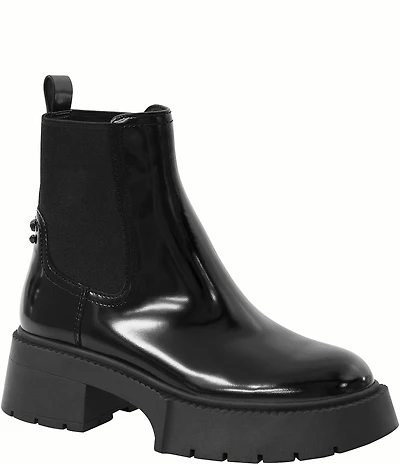 COACH Leah Rubber Platform Chelsea Booties