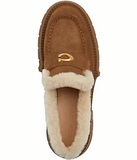 COACH Leah Suede and Shearling Loafers