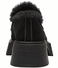 COACH Leah Suede and Shearling Loafers