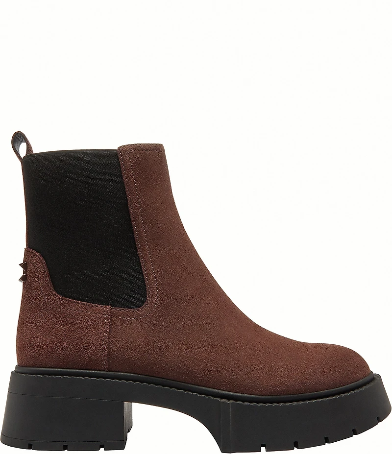 COACH Leah Suede Platform Chelsea Booties