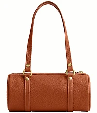 COACH Leather Kisslock Barrel Shoulder Bag 28