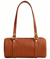 COACH Leather Kisslock 28 Small Barrel Shoulder Bag
