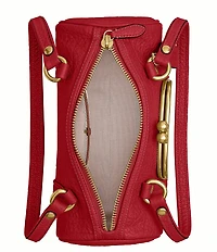 COACH Leather Kisslock 28 Small Barrel Shoulder Bag