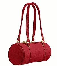 COACH Leather Kisslock 28 Small Barrel Shoulder Bag