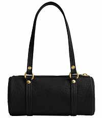 COACH Leather Kisslock 28 Small Barrel Shoulder Bag