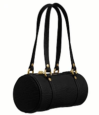 COACH Leather Kisslock 28 Small Barrel Shoulder Bag