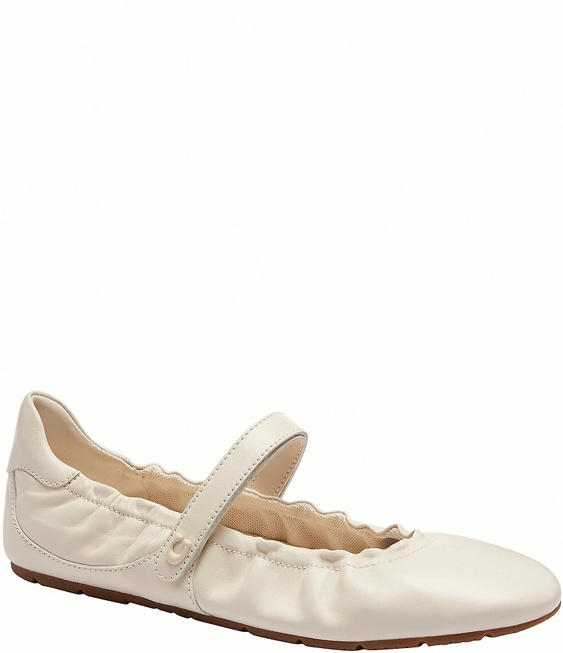 COACH Leather Mary Jane Ballerina Sneakers