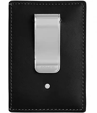 COACH Leather Money Clip Card Case