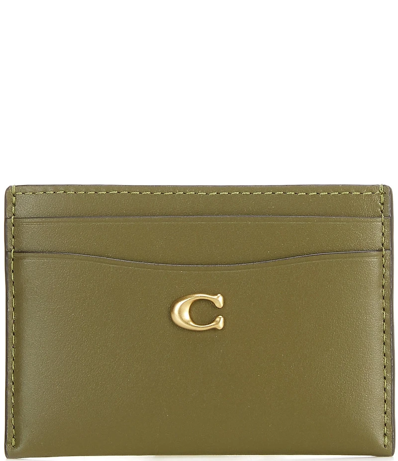 COACH Leather Silver Hardware Card Case