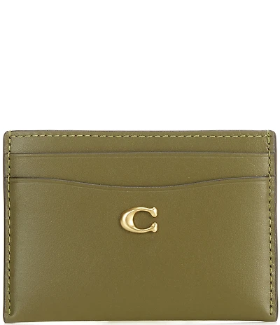COACH Leather Silver Hardware Card Case