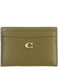 COACH Leather Silver Hardware Card Case