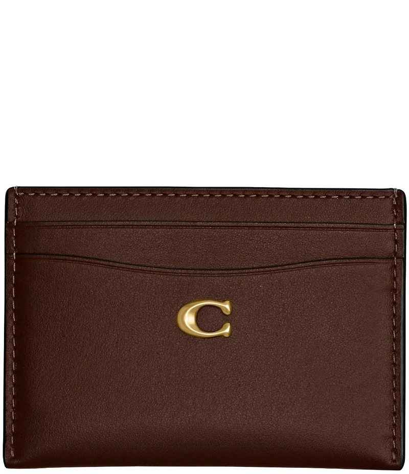 COACH Leather Silver Hardware Card Case