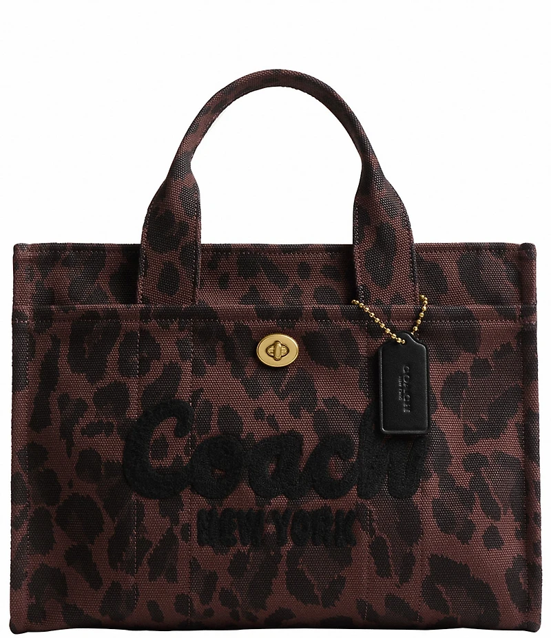 COACH Cargo Canvas Leopard Print Tote Bag