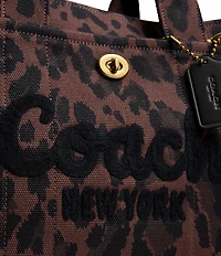 COACH Cargo Canvas Leopard Print Tote Bag