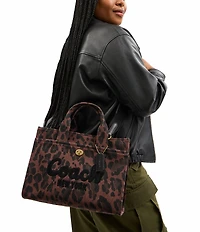 COACH Cargo Canvas Leopard Print Tote Bag