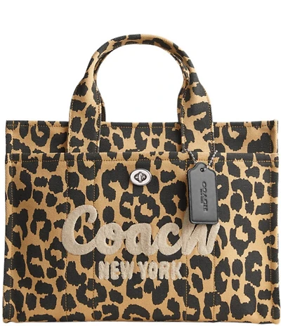 COACH Cargo Leopard Print Medium Tote Bag