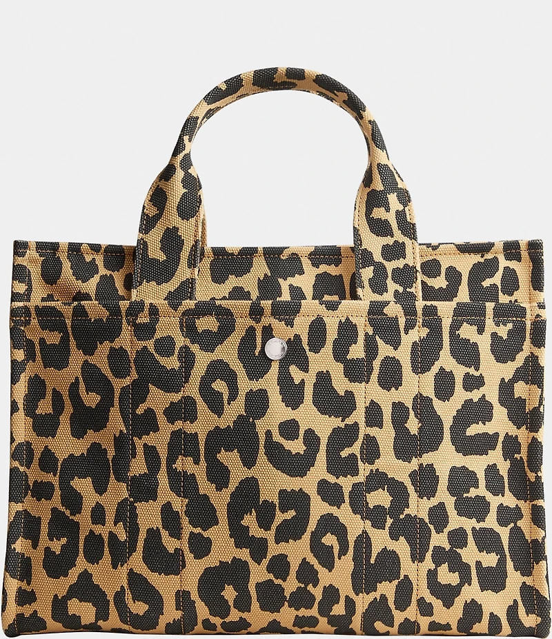 COACH Cargo Canvas Leopard Print Tote Bag