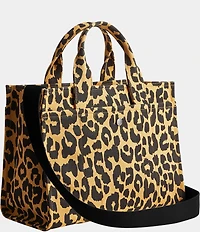 COACH Cargo Canvas Leopard Print Tote Bag