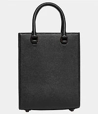 COACH Logo Web Strap Leather Black Crossbody Satchel Bag