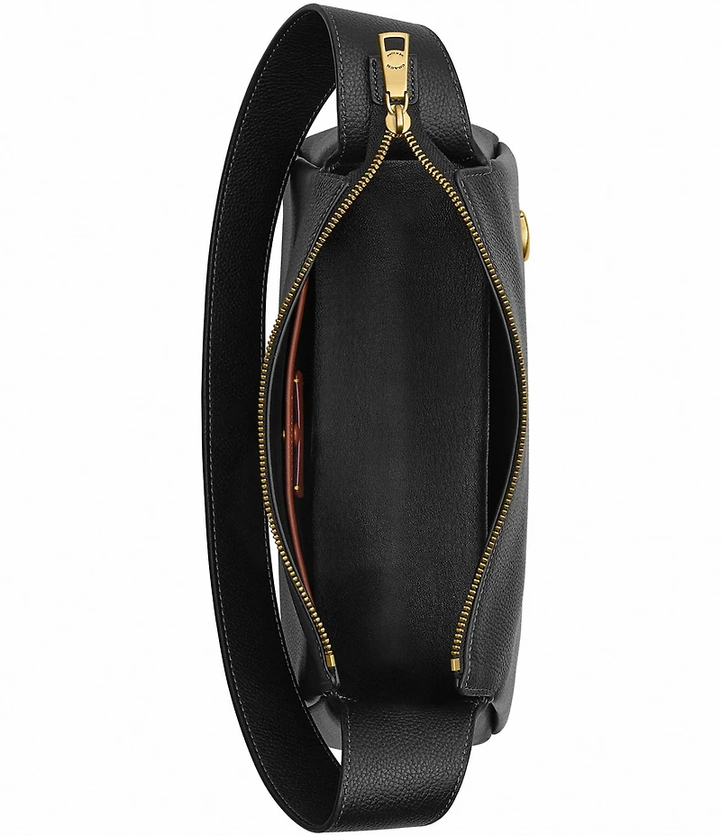 COACH Lola Polished Pebble Leather Top Zip Shoulder Bag