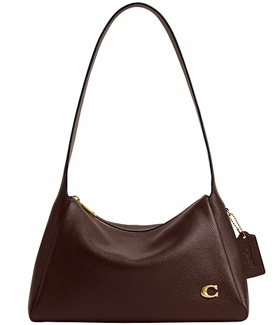 COACH Lola Polished Pebble Leather Top Zip Shoulder Bag