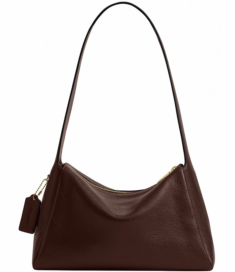 COACH Lola Polished Pebble Leather Top Zip Shoulder Bag