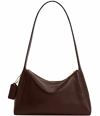 COACH Lola Polished Pebble Leather Top Zip Shoulder Bag