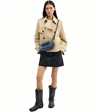 COACH Loved Denim Brook Flap Chain Shoulder Bag