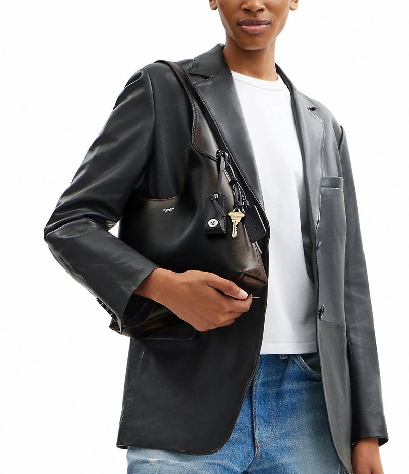 COACH Loved Leather Slouchy Brooklyn 28 Hobo Shoulder Bag