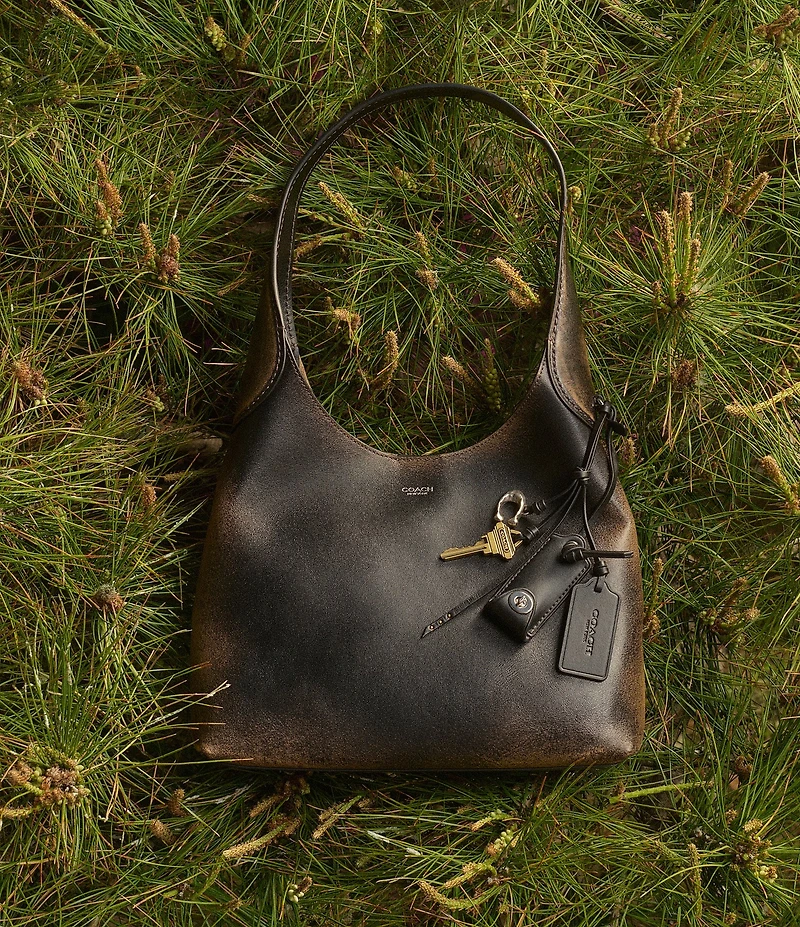 COACH Loved Leather Slouchy Brooklyn 28 Hobo Shoulder Bag