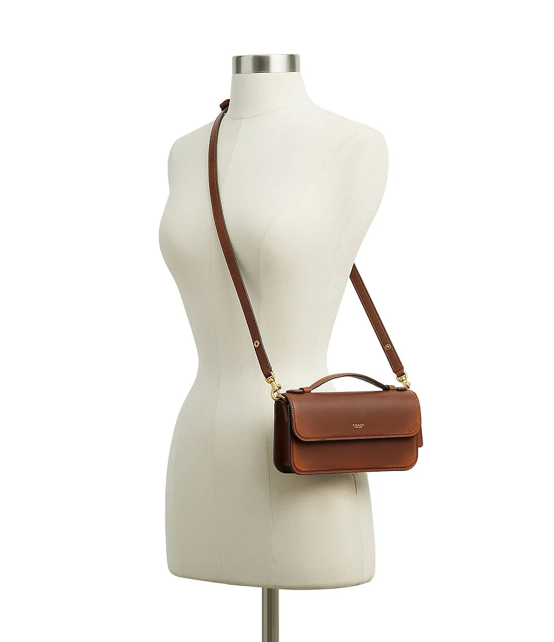 COACH Loved Leather Elora Top Handle Crossbody Bag