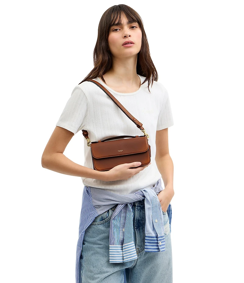 COACH Loved Leather Elora Top Handle Crossbody Bag
