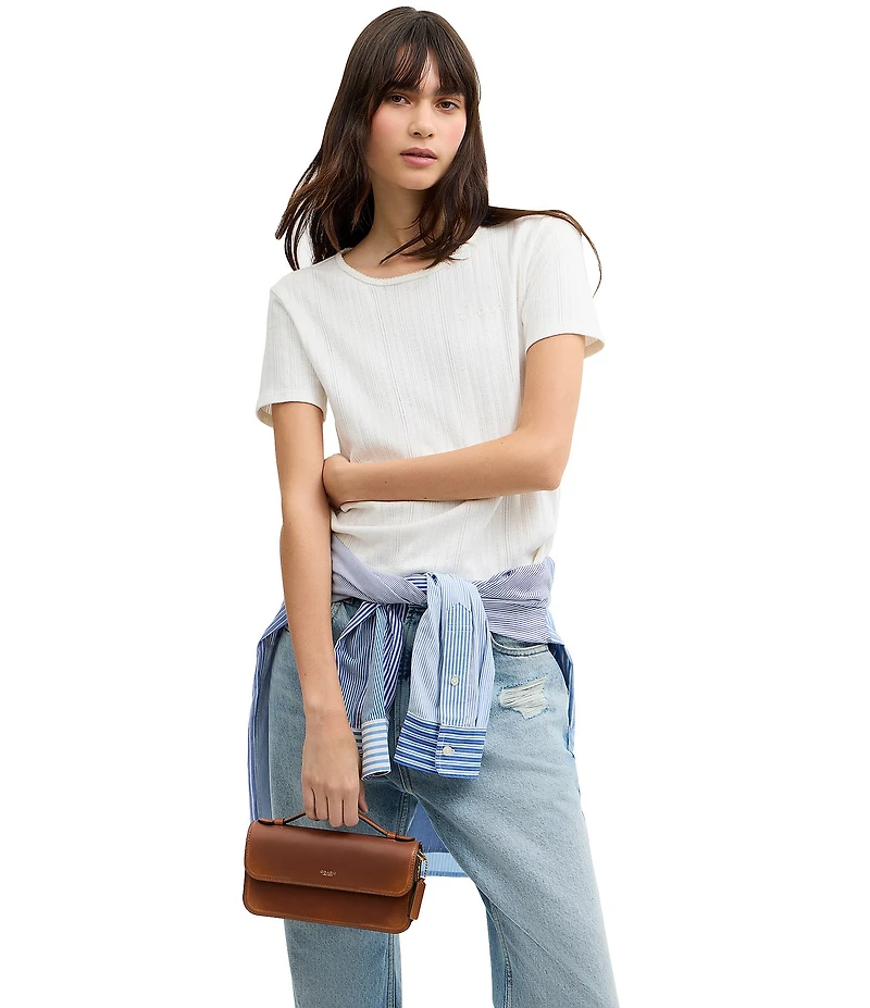 COACH Loved Leather Elora Top Handle Crossbody Bag