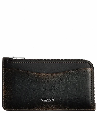 COACH Loved Leather New York Zip Card Case
