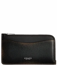 COACH Loved Leather New York Zip Card Case