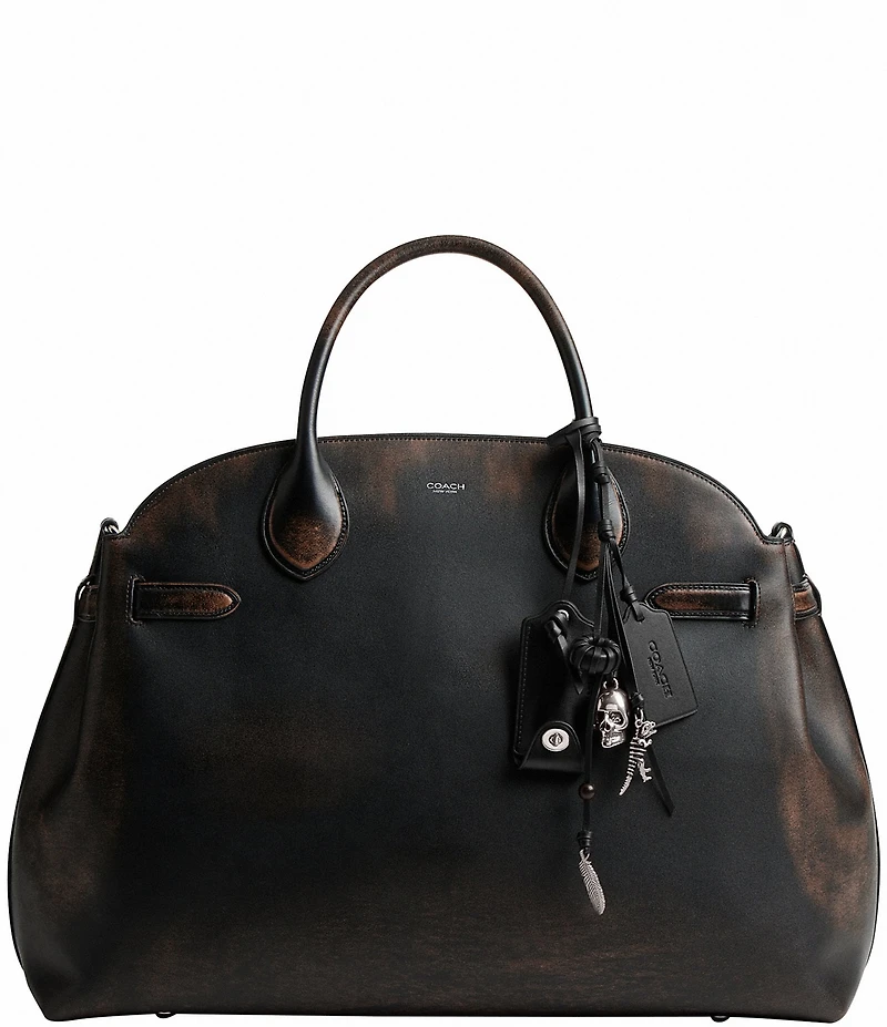 COACH Loved Leather Soft Empire Carryall 48 Satchel Bag