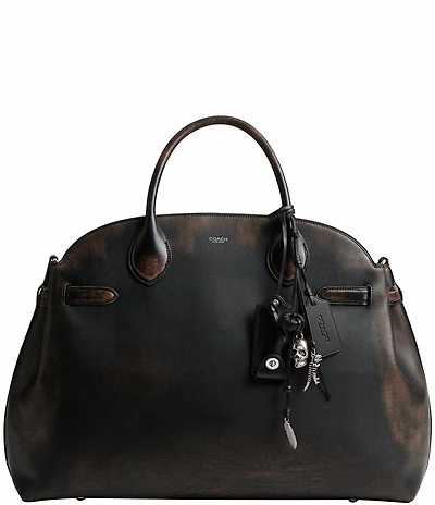 COACH Loved Leather Soft Empire Carryall 48 Satchel Bag