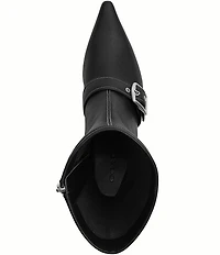COACH Margot Leather Kitten Heel Buckle Mid Calf Boots