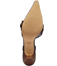 COACH Margot Signature Leather Buckle Hardware Slingback Pumps