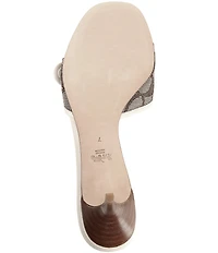 COACH Margot Signature Logo Jacquard Buckle Slide Sandals