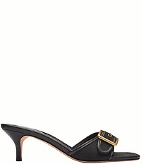 COACH Margot Signature Logo Jacquard Buckle Slide Sandals