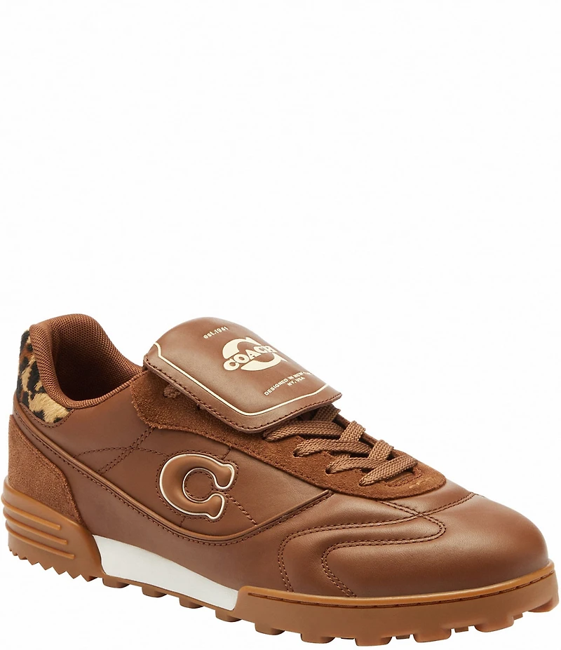 COACH Men's Match Leather Leopard Haircalf Sneakers