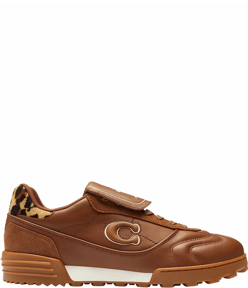 COACH Men's Match Leather Leopard Haircalf Sneakers