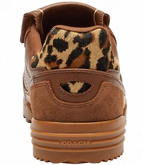 COACH Men's Match Leather Leopard Haircalf Sneakers