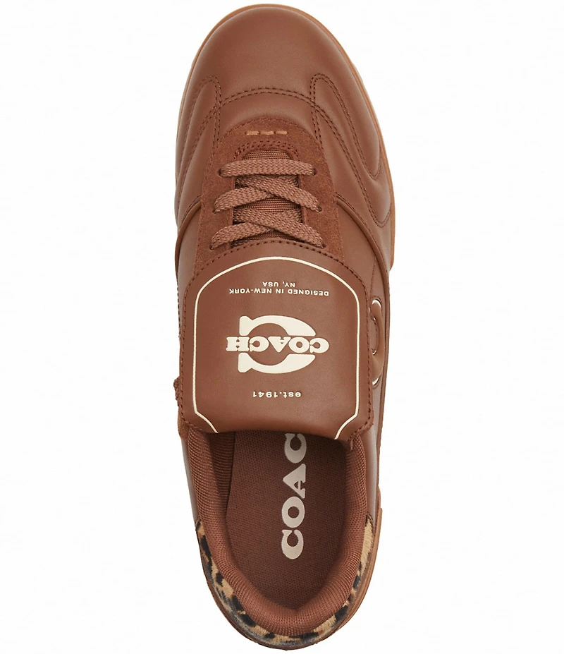 COACH Men's Match Leather Leopard Haircalf Sneakers