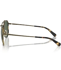 COACH Men's 0HC7164 59mm Tortoise Pilot Sunglasses