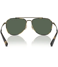 COACH Men's 0HC7164 59mm Tortoise Pilot Sunglasses