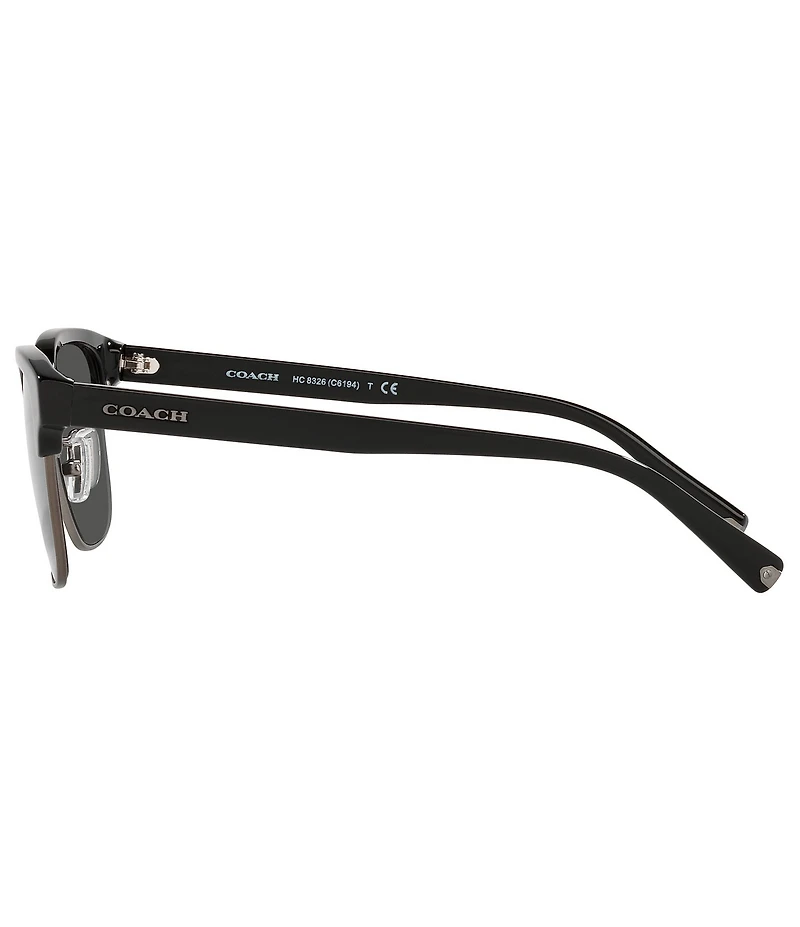 COACH Men's 0HC8326 52mm Solid Square Sunglasses